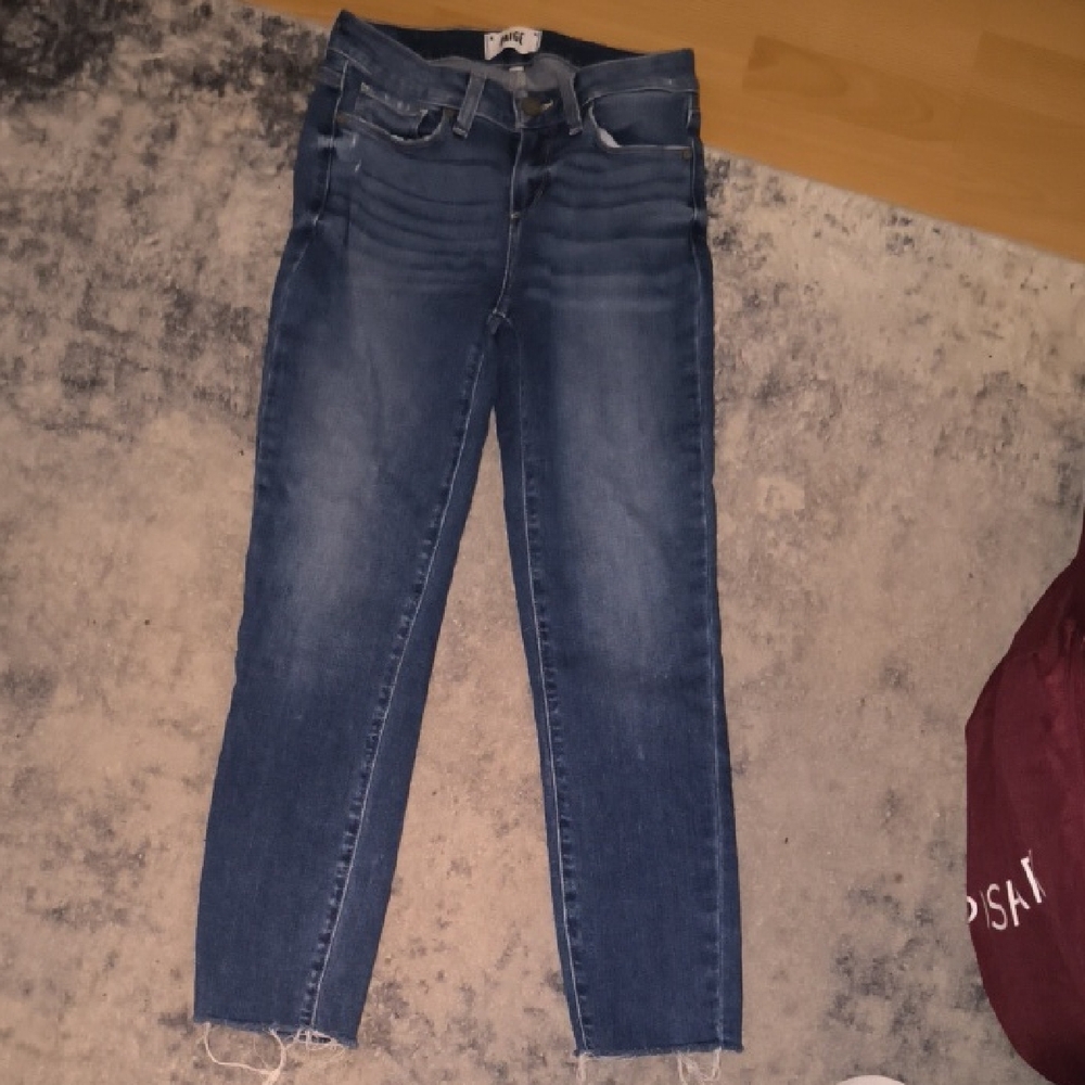 PAIGE | Dark Blue Skinny Jeans